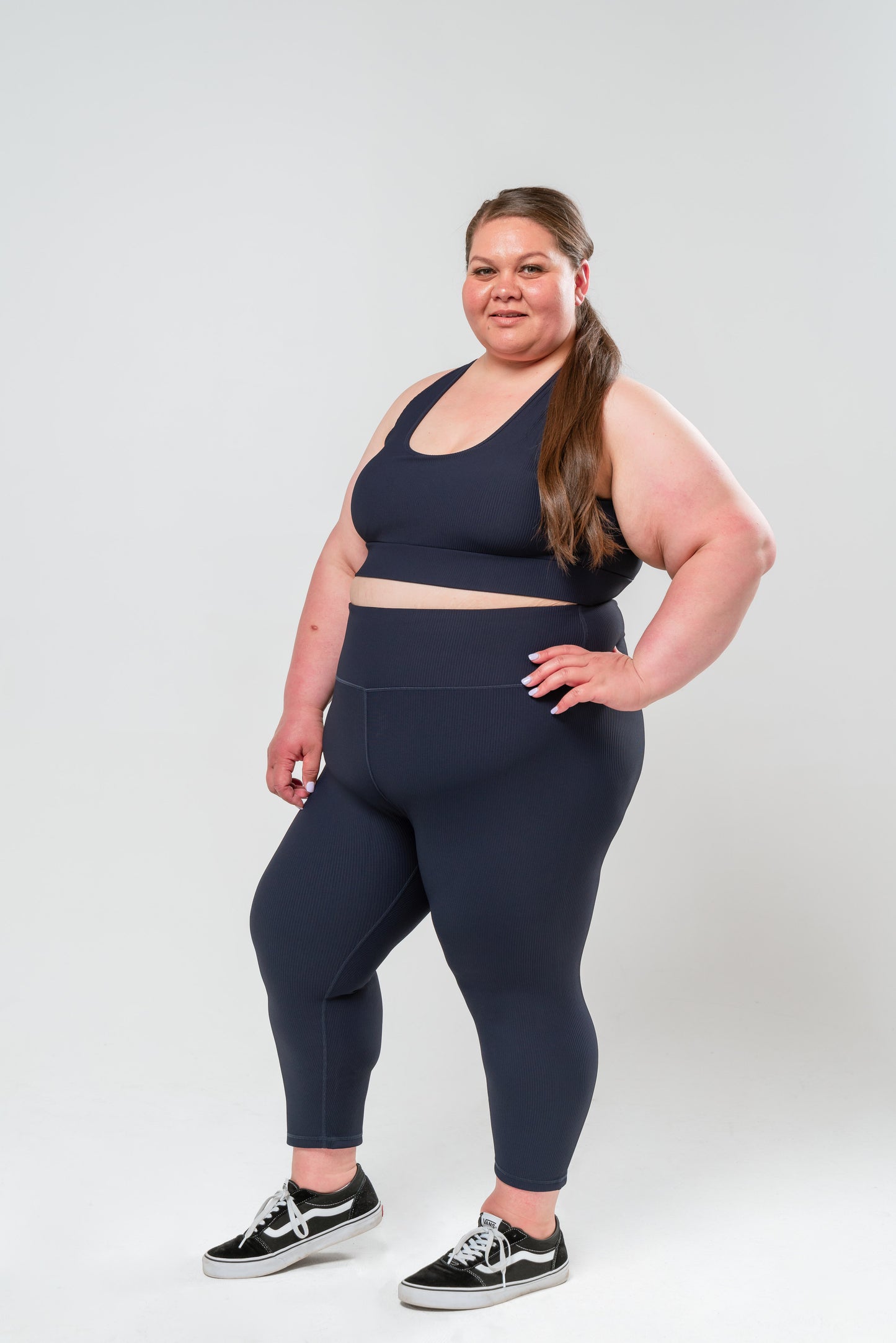 Ribbed Tight 7/8 - Midnight Blue