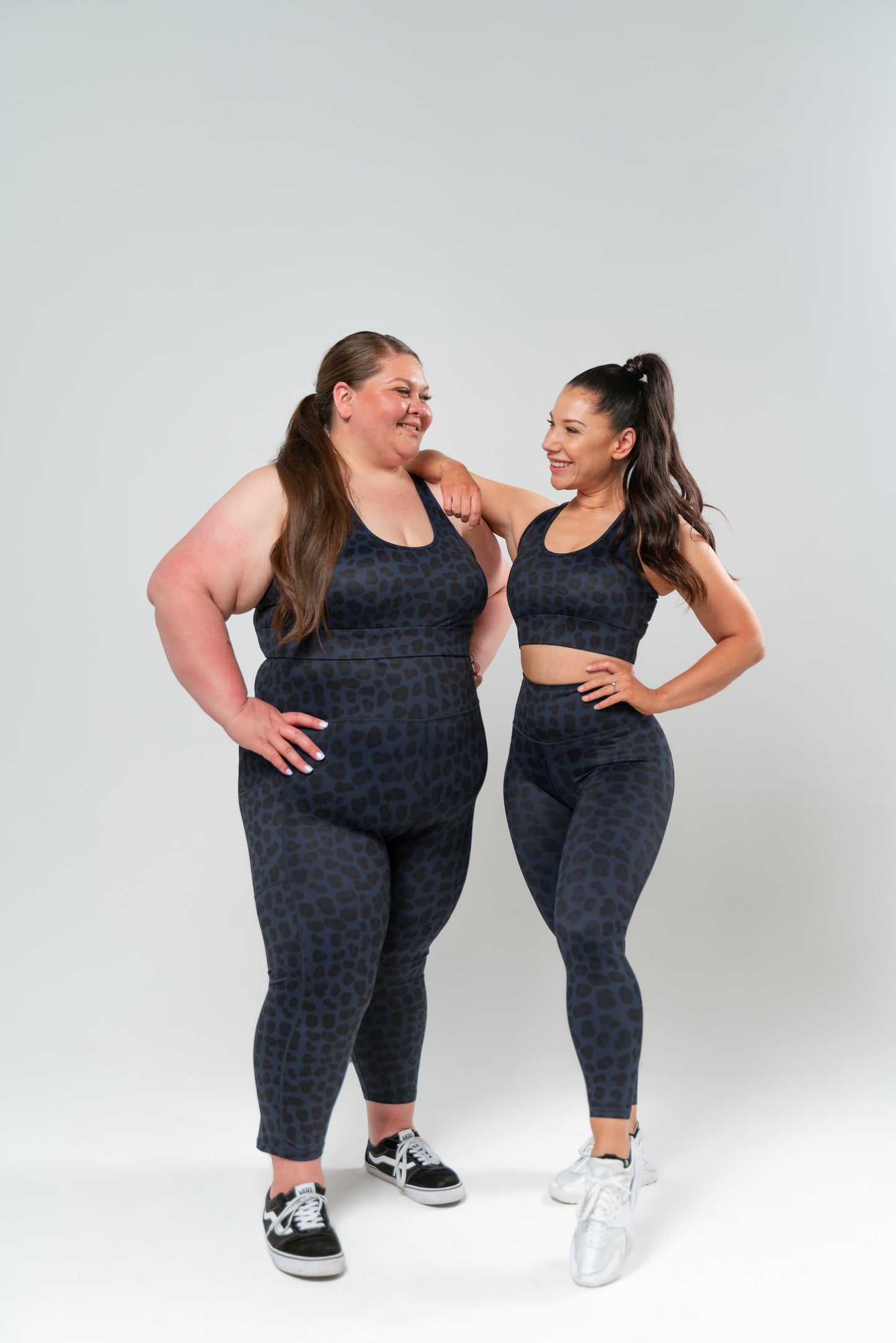 Cheetah Print Crop - Midnight Blue
