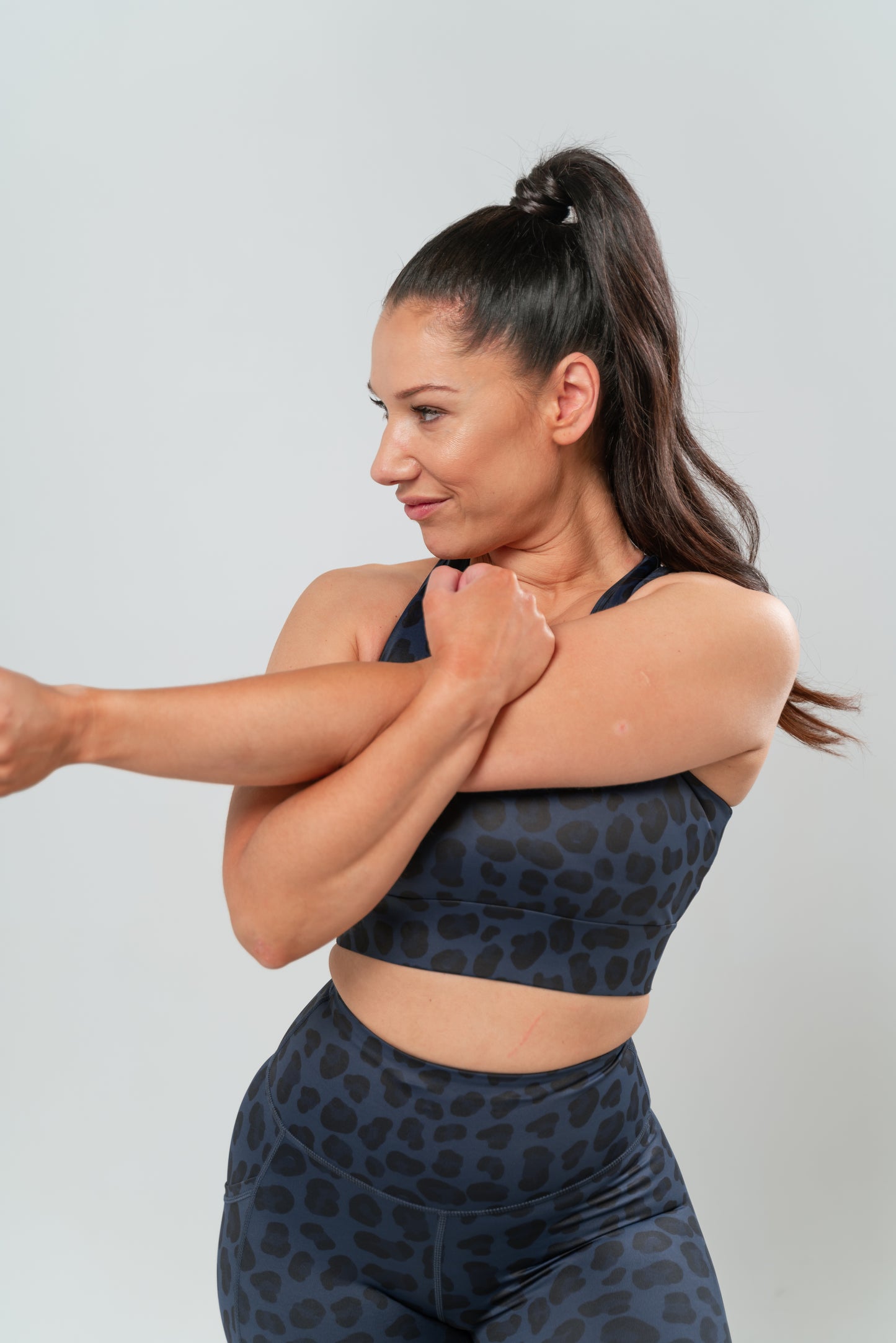 Cheetah Print Crop - Midnight Blue