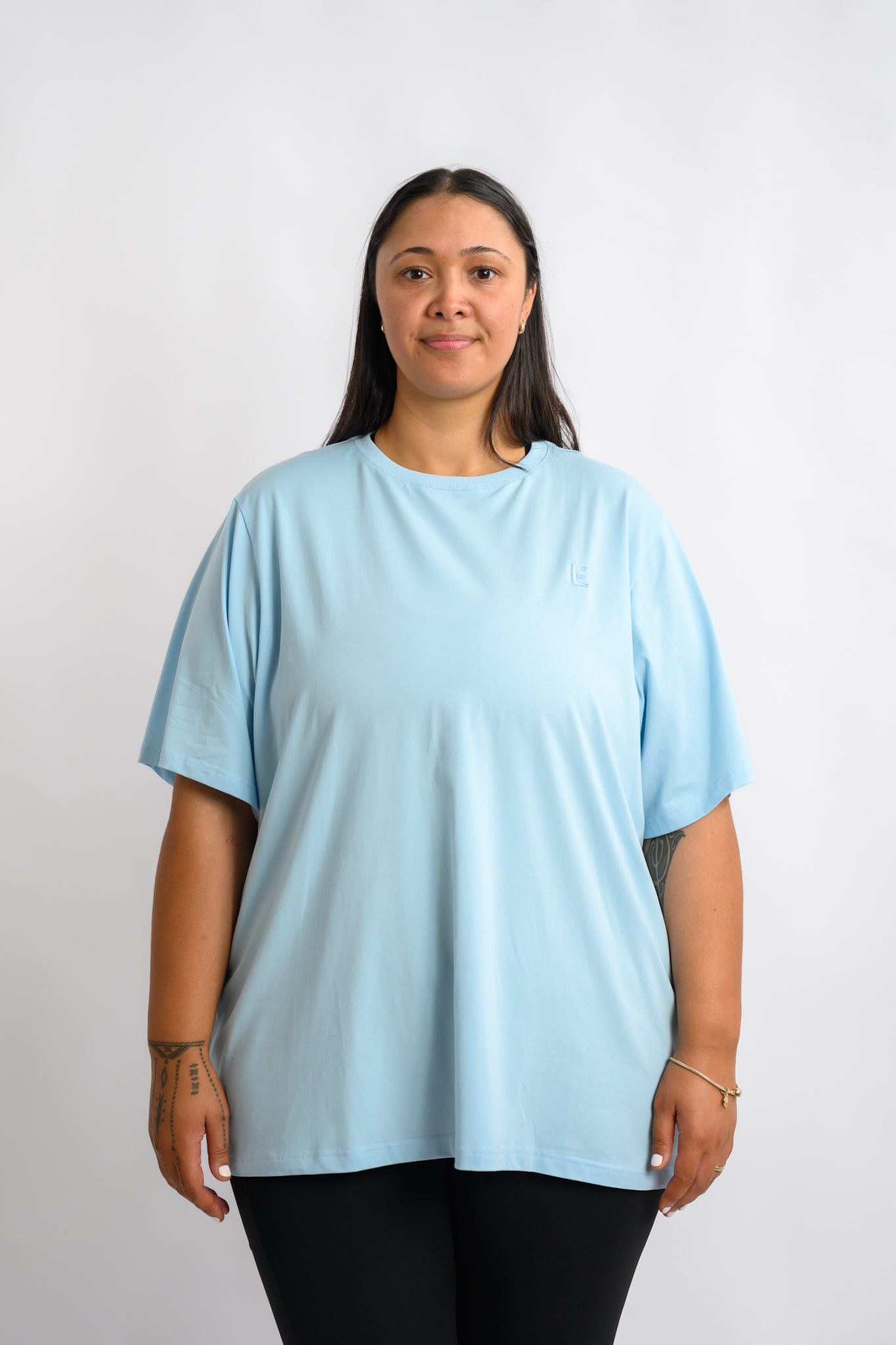 LuxeFit Oversize Tee - Baby Blue