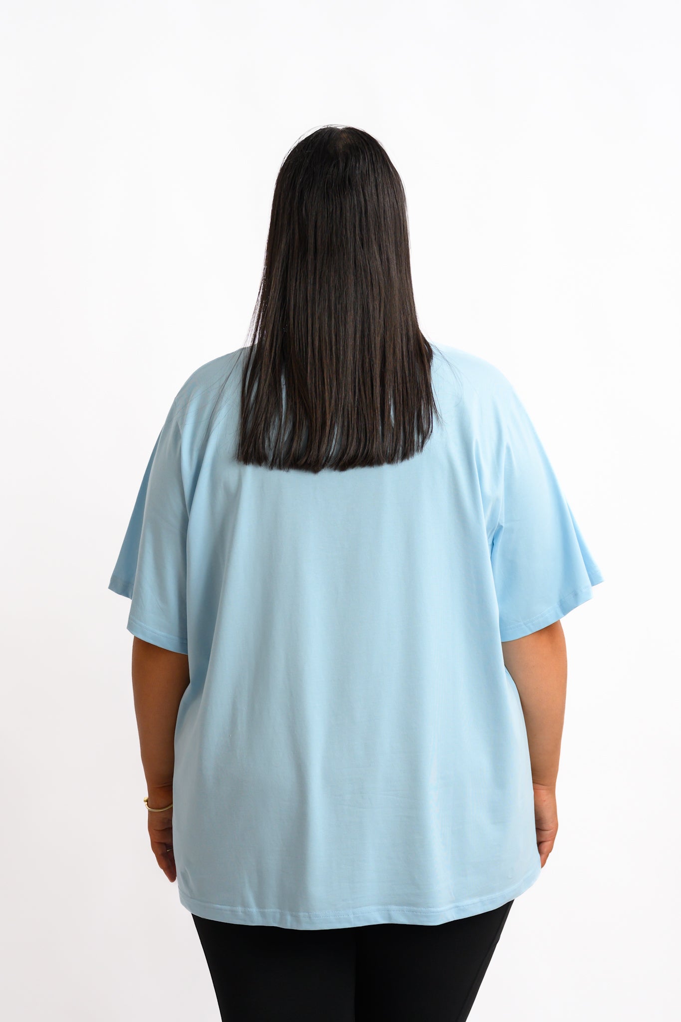 LuxeFit Oversize Tee - Baby Blue