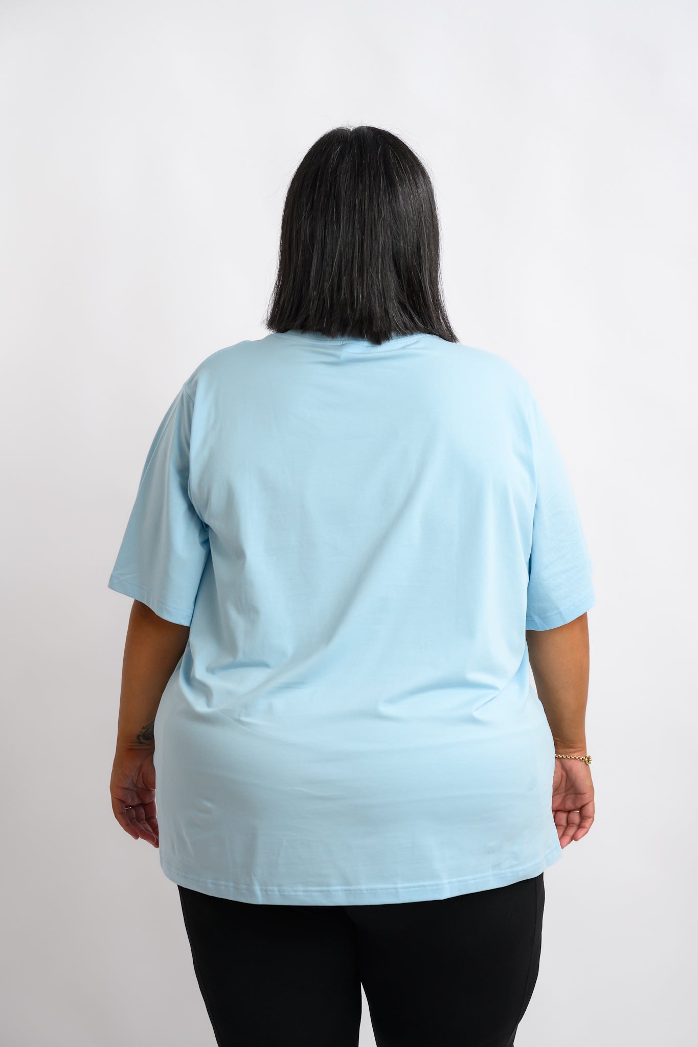 LuxeFit Oversize Tee - Baby Blue