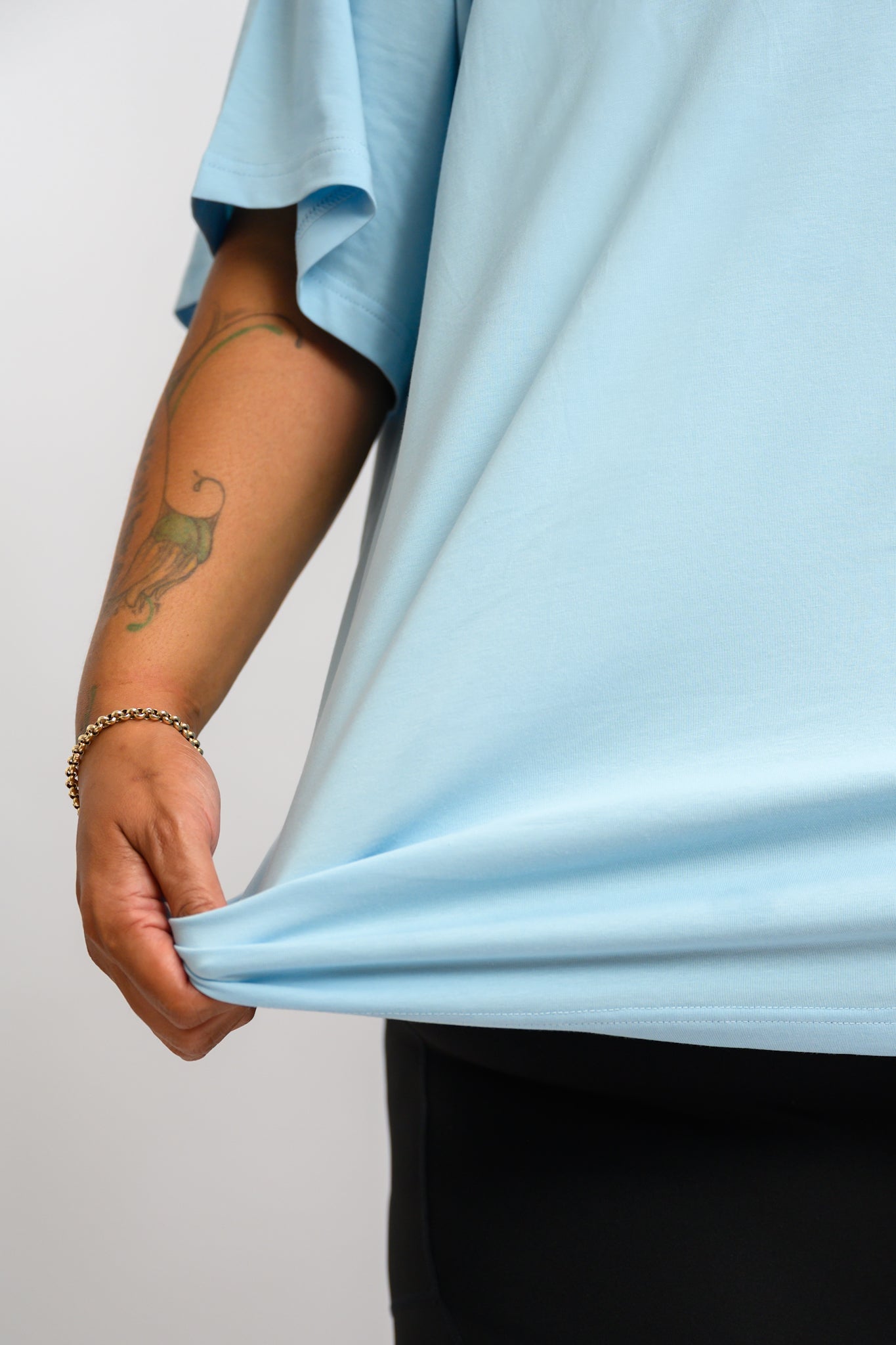 LuxeFit Oversize Tee - Baby Blue