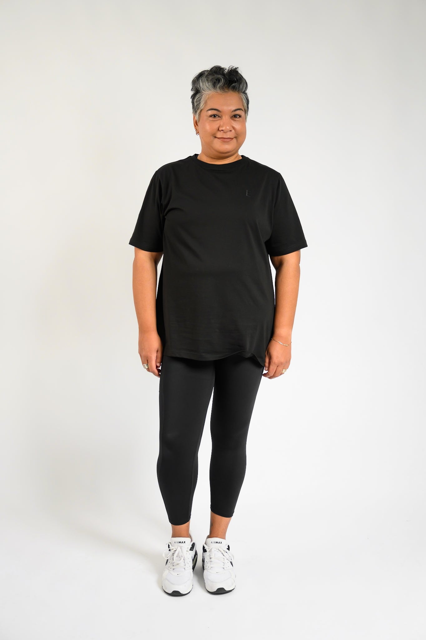 LuxeFit Oversize Tee - Black