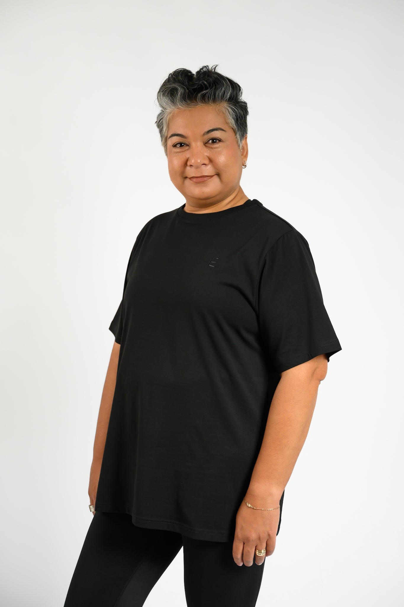 LuxeFit Oversize Tee - Black