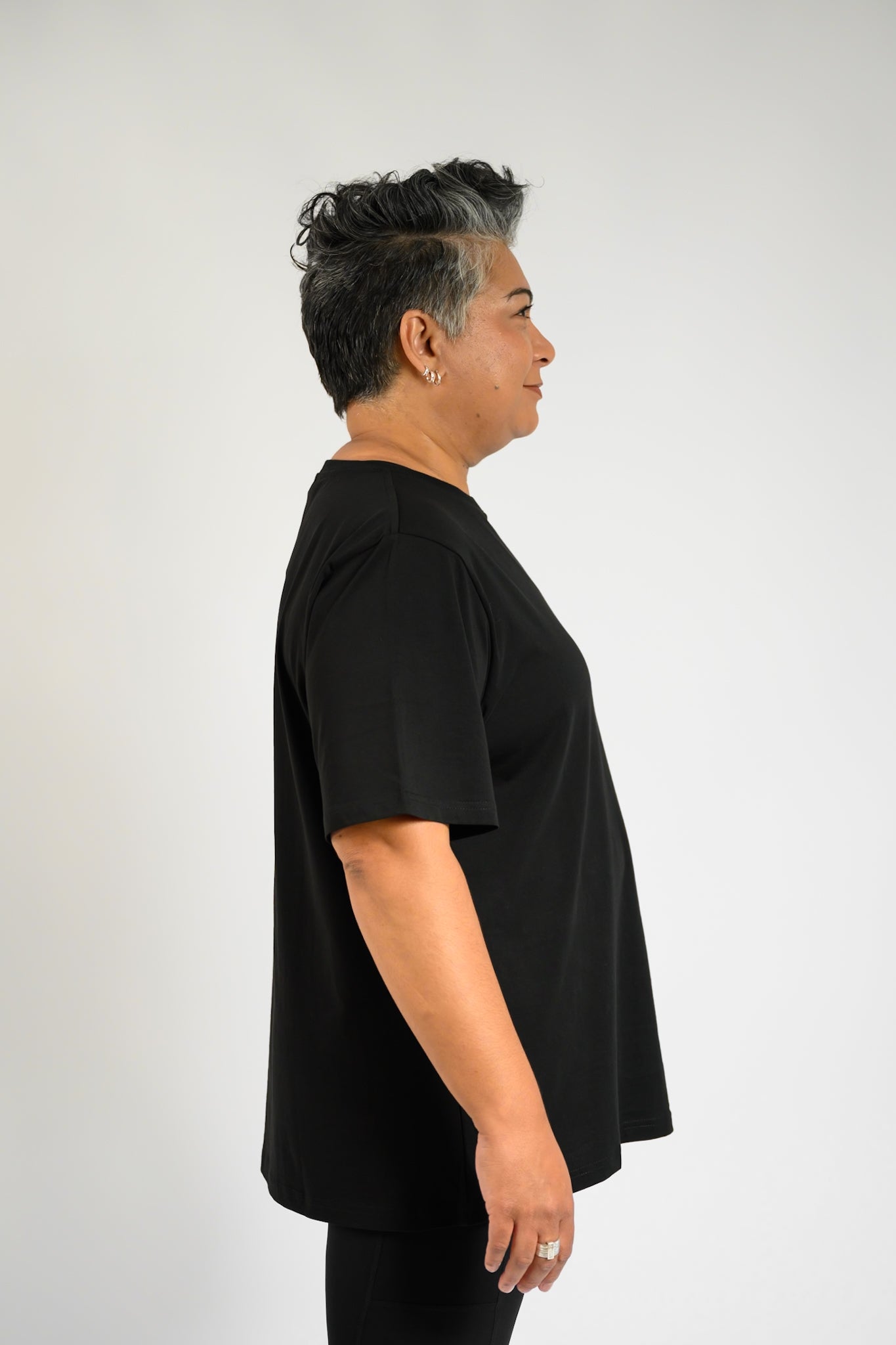 LuxeFit Oversize Tee - Black