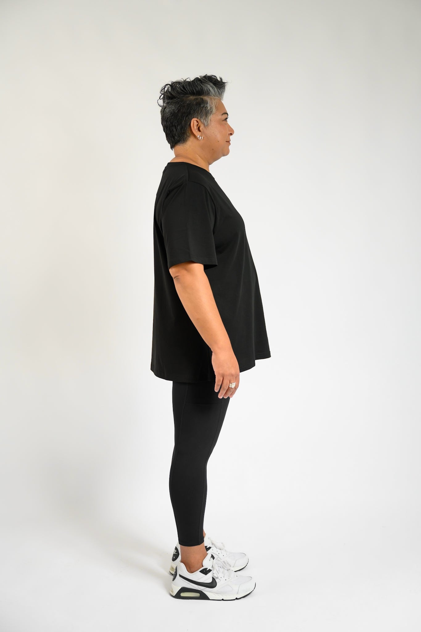 LuxeFit Oversize Tee - Black