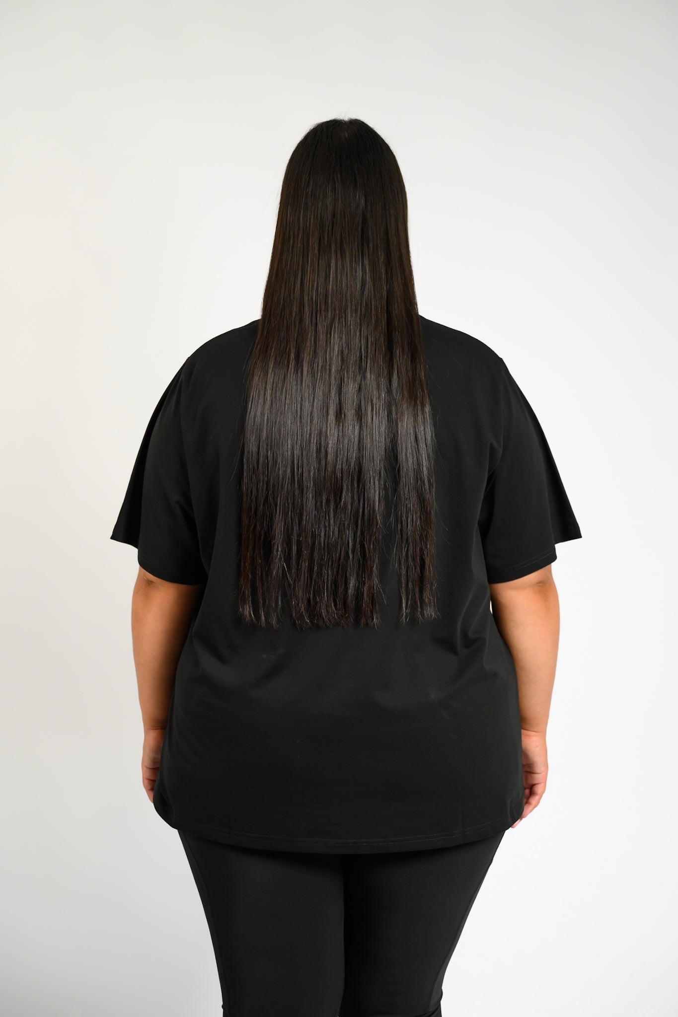 LuxeFit Oversize Tee - Black