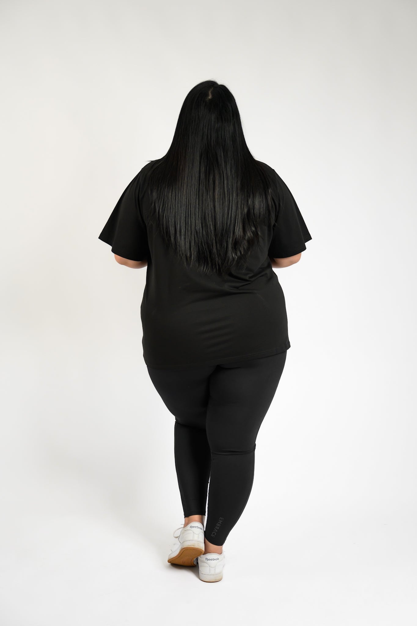 LuxeFit Oversize Tee - Black