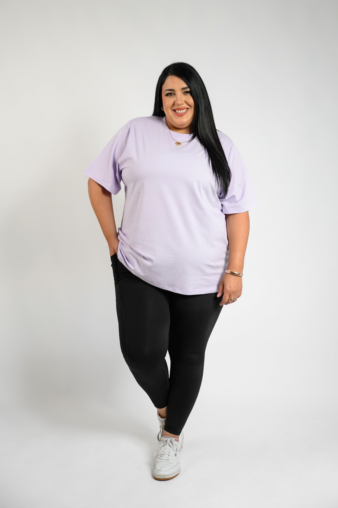 LuxeFit Oversize Tee - Lilac