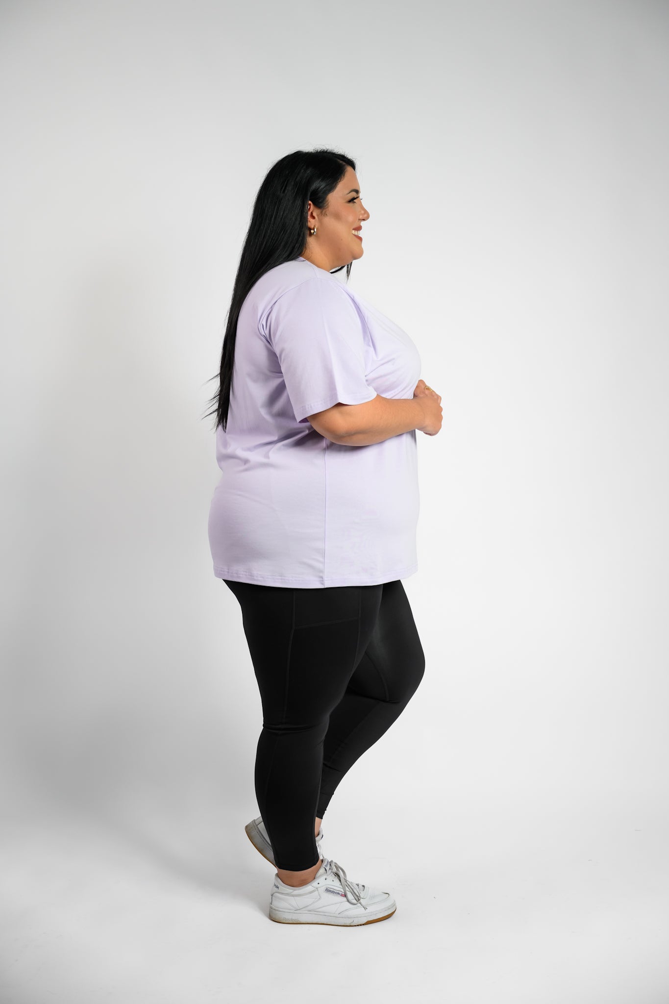 LuxeFit Oversize Tee - Lilac
