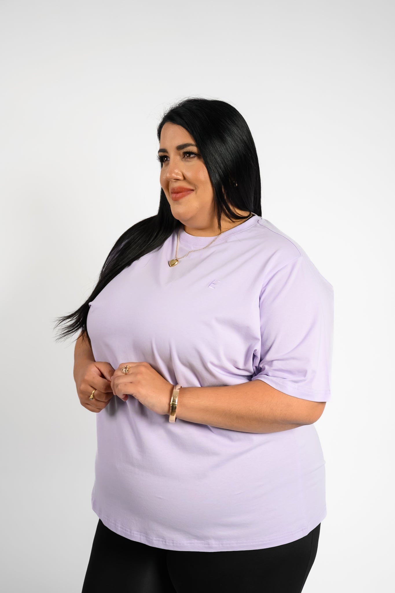 LuxeFit Oversize Tee - Lilac