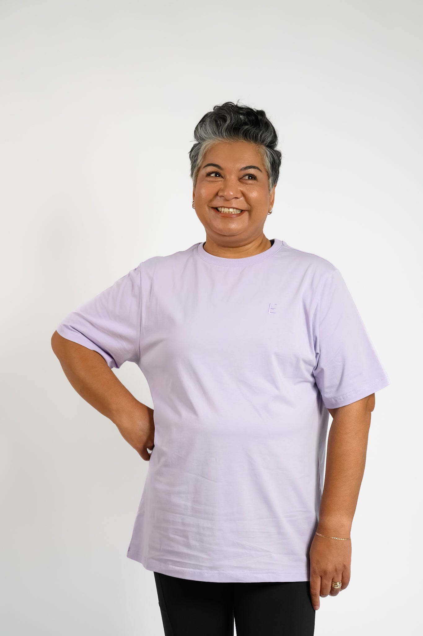LuxeFit Oversize Tee - Lilac