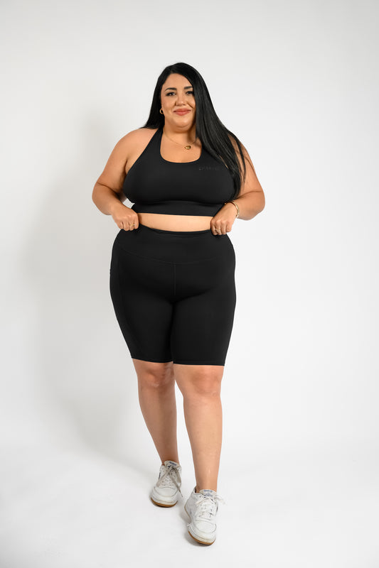 LuxeFit Premium Bike Short - Black