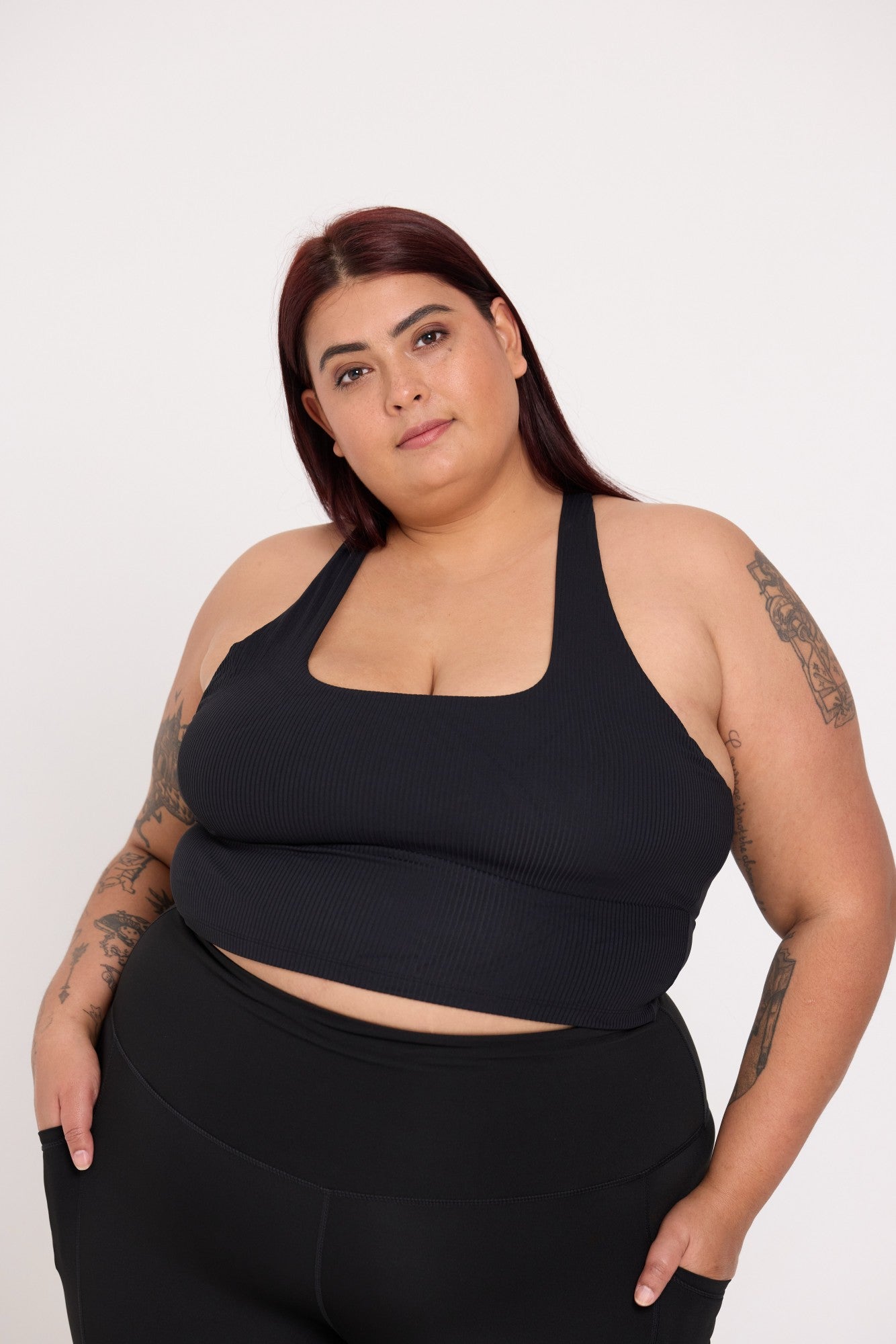 Ribbed Crop - Black