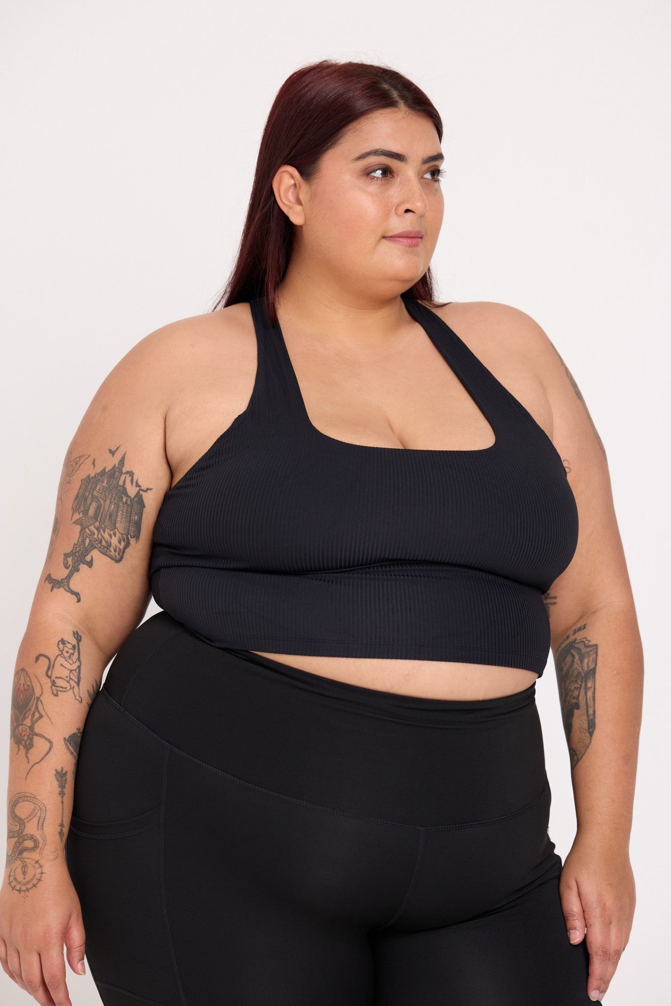 Ribbed Crop - Black