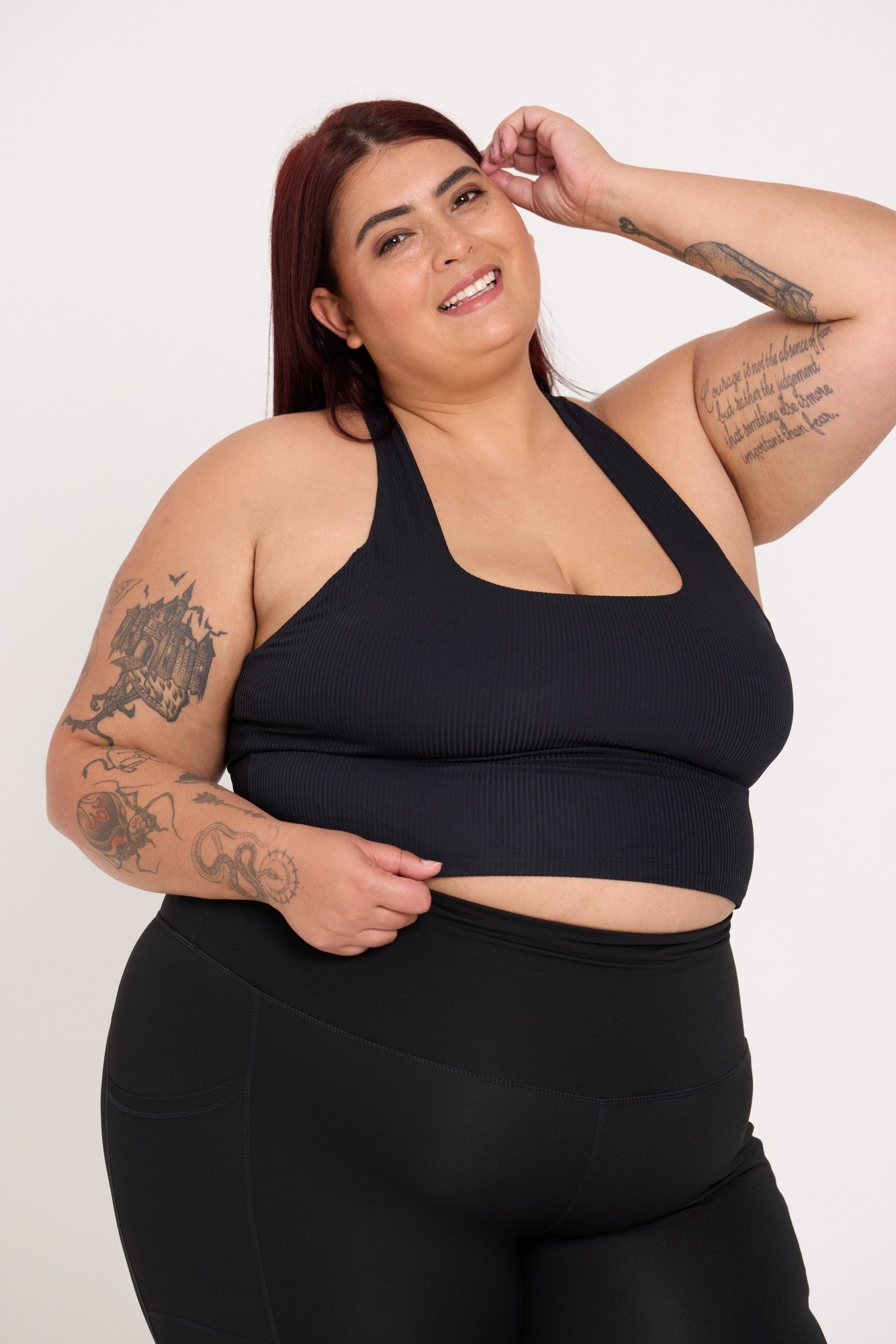 Ribbed Crop - Black