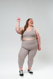 Ribbed Tight 7/8 - Platinum Grey